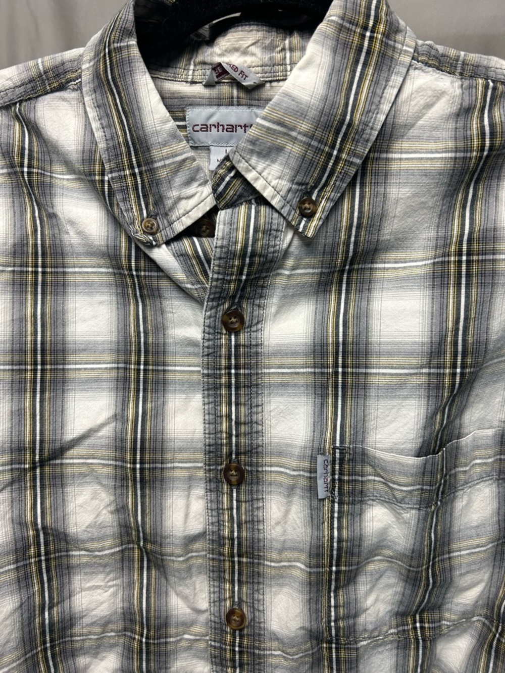 2 Carhart relaxed fit long sleeve flannels both sz L - Picture 2 of 6